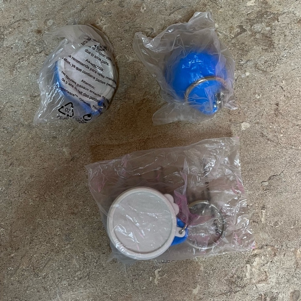 Blue Tupperware Thatsa bowl keychains